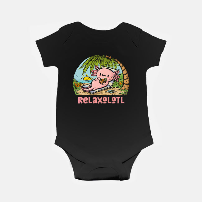 I Like To Relaxolotl-Baby-Basic-Onesie-kg07
