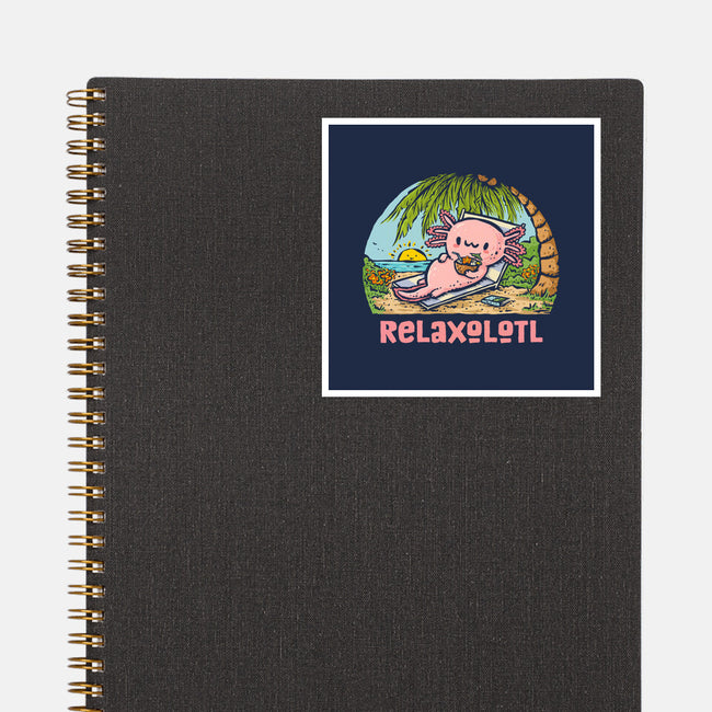 I Like To Relaxolotl-None-Glossy-Sticker-kg07
