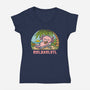 I Like To Relaxolotl-Womens-V-Neck-Tee-kg07