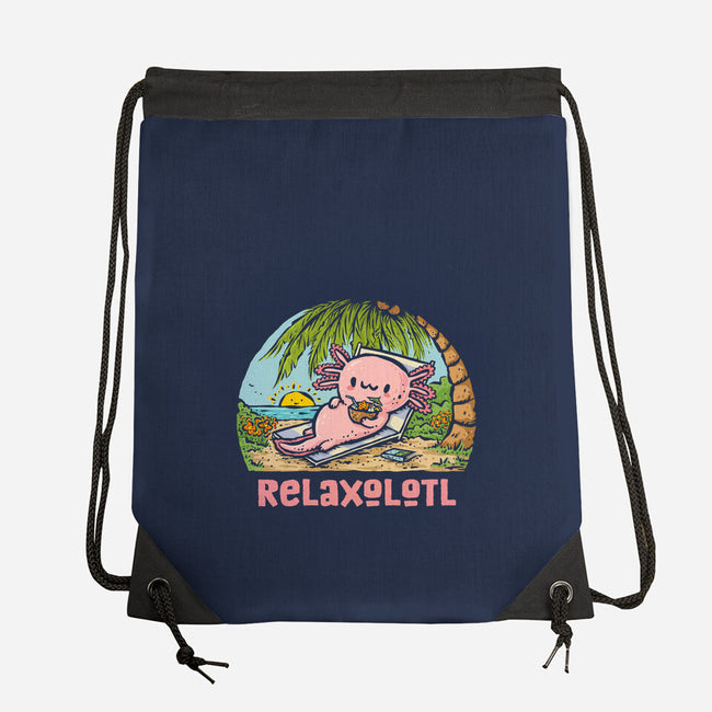 I Like To Relaxolotl-None-Drawstring-Bag-kg07