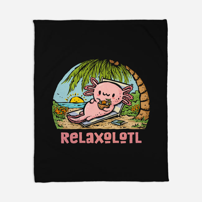 I Like To Relaxolotl-None-Fleece-Blanket-kg07
