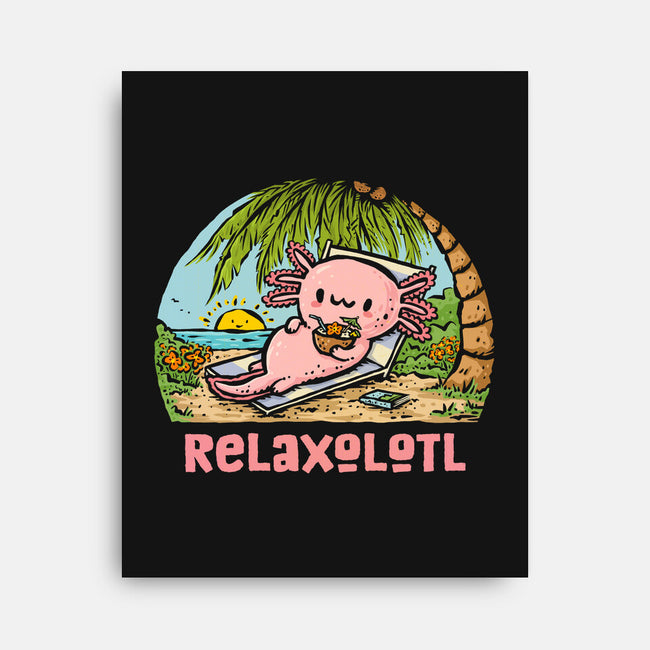 I Like To Relaxolotl-None-Stretched-Canvas-kg07