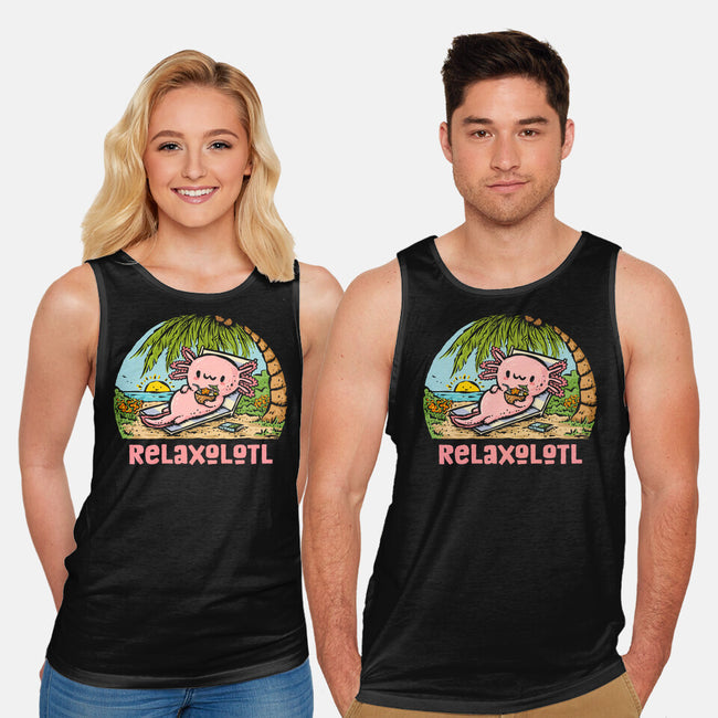 I Like To Relaxolotl-Unisex-Basic-Tank-kg07
