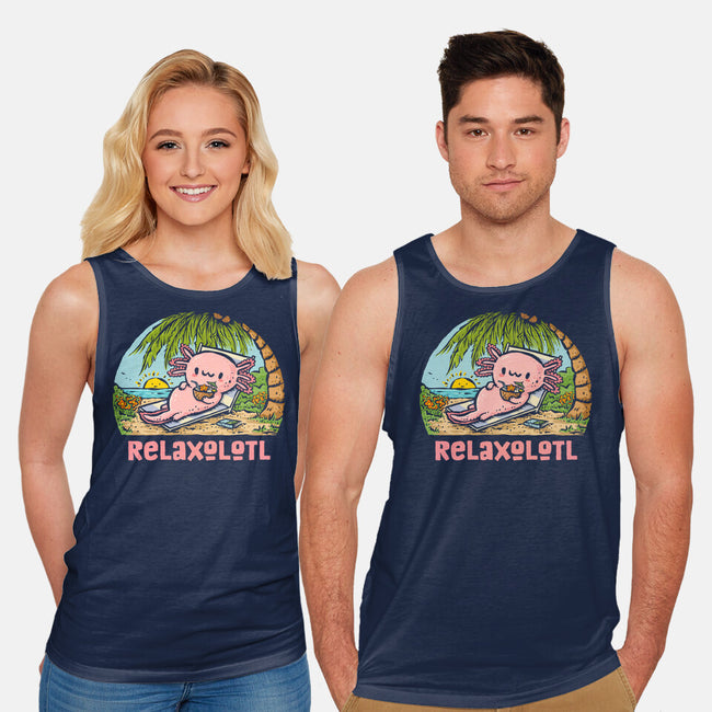 I Like To Relaxolotl-Unisex-Basic-Tank-kg07