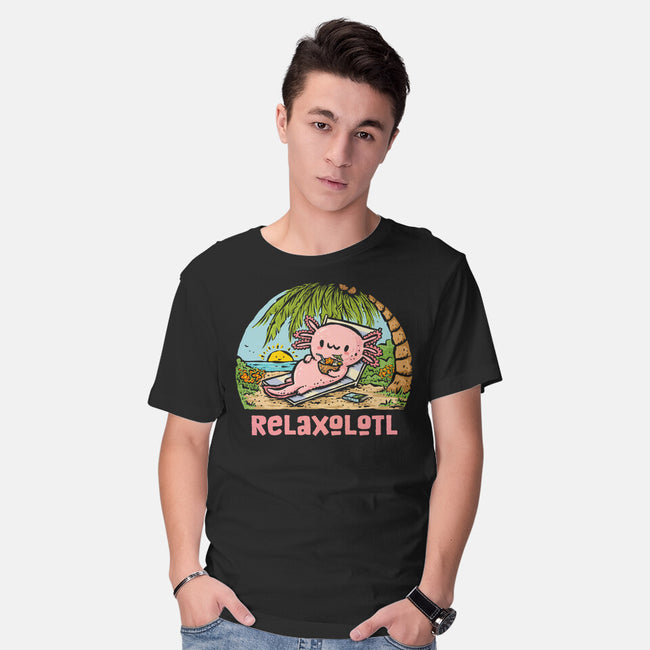 I Like To Relaxolotl-Mens-Basic-Tee-kg07