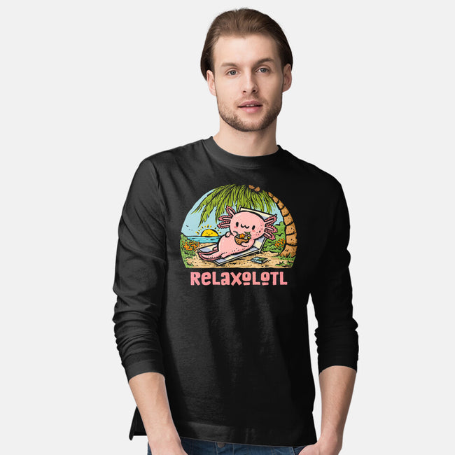 I Like To Relaxolotl-Mens-Long Sleeved-Tee-kg07