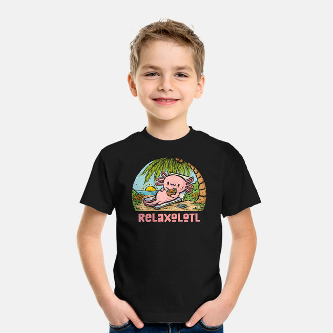 I Like To Relaxolotl-Youth-Basic-Tee-kg07