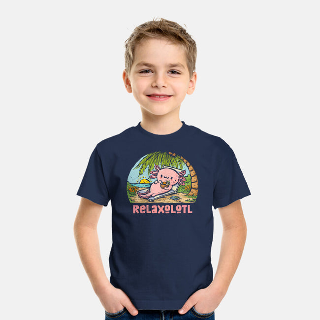 I Like To Relaxolotl-Youth-Basic-Tee-kg07