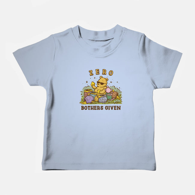 Zero Bothers Given-Baby-Basic-Tee-kg07
