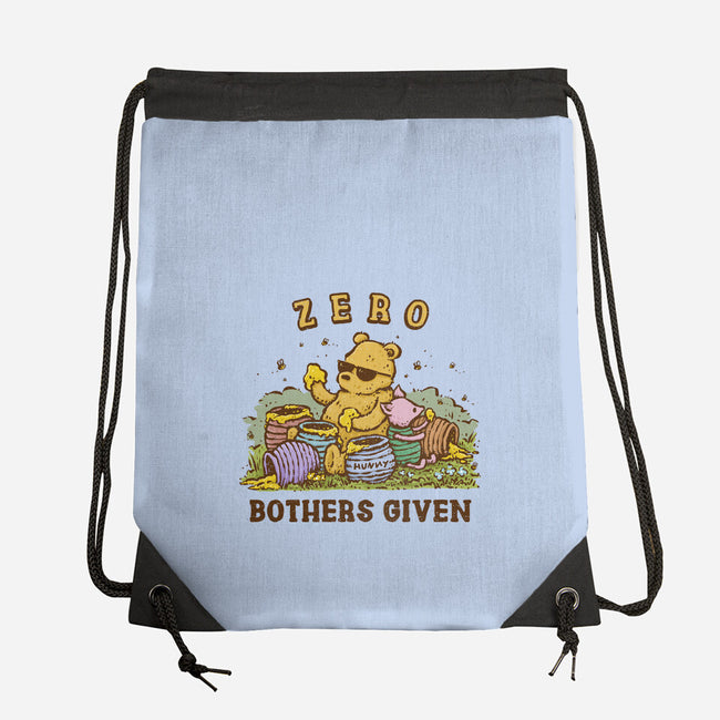 Zero Bothers Given-None-Drawstring-Bag-kg07