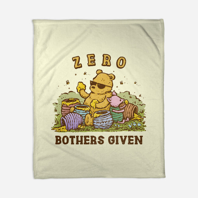 Zero Bothers Given-None-Fleece-Blanket-kg07