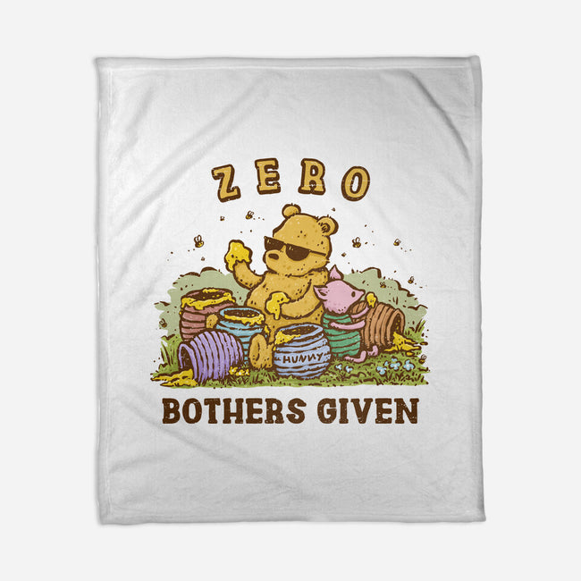 Zero Bothers Given-None-Fleece-Blanket-kg07