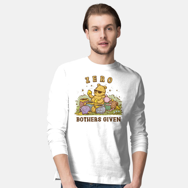 Zero Bothers Given-Mens-Long Sleeved-Tee-kg07