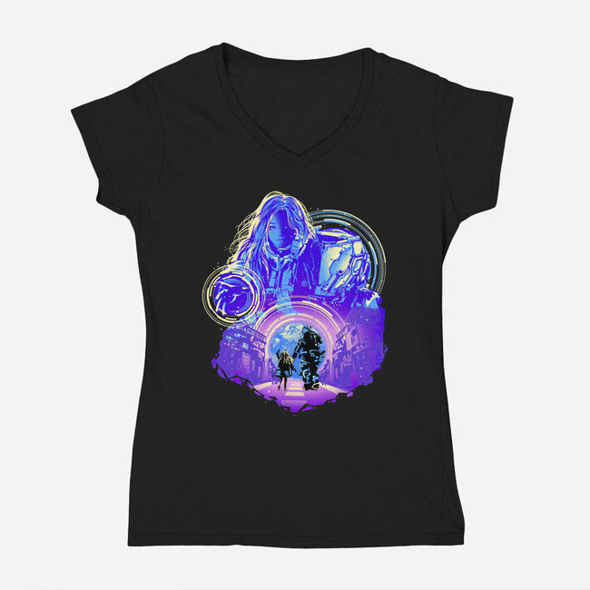 Lunars Adventure-Womens-V-Neck-Tee-hypertwenty