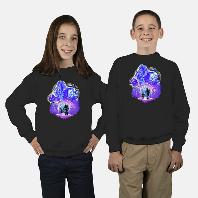Lunars Adventure-Youth-Crew Neck-Sweatshirt-hypertwenty