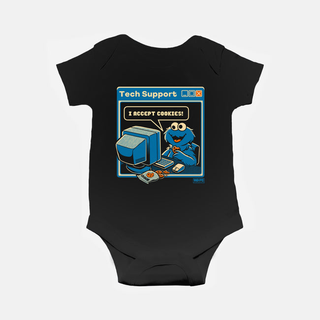 Tech Support I Accept Cookies-Baby-Basic-Onesie-worlddominationforcats