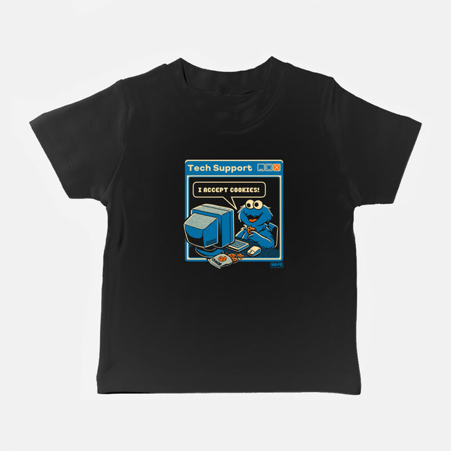 Tech Support I Accept Cookies-Baby-Basic-Tee-worlddominationforcats