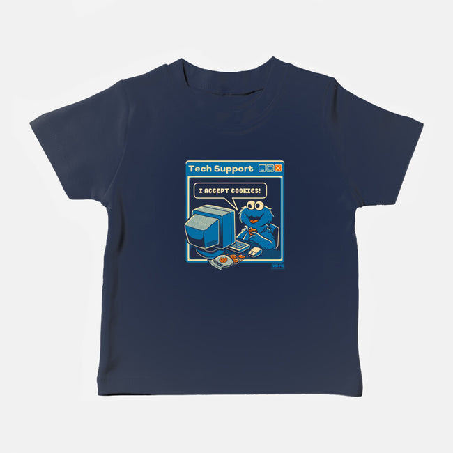 Tech Support I Accept Cookies-Baby-Basic-Tee-worlddominationforcats