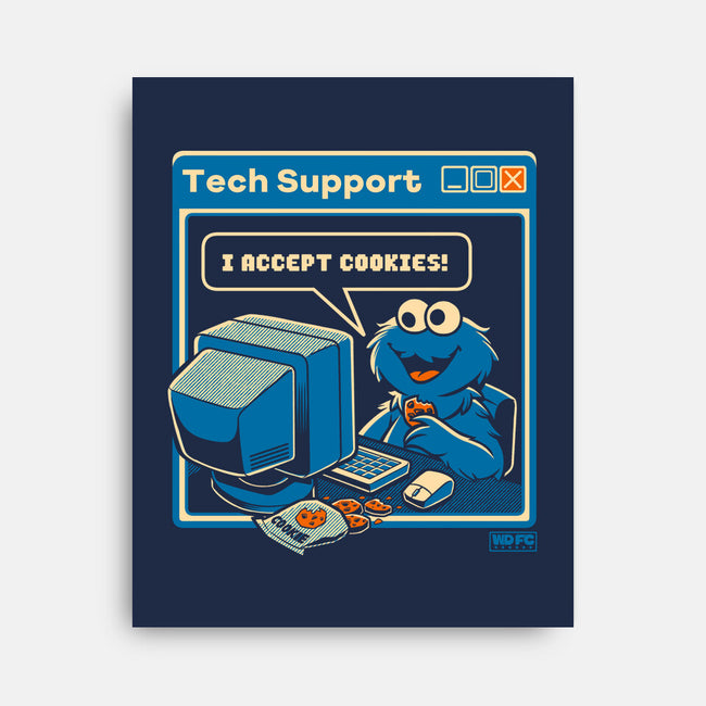 Tech Support I Accept Cookies-None-Stretched-Canvas-worlddominationforcats