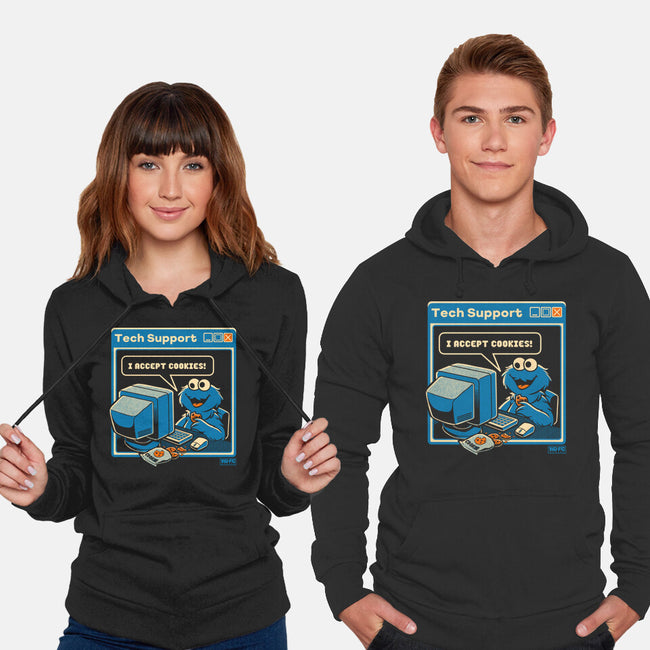 Tech Support I Accept Cookies-Unisex-Pullover-Sweatshirt-worlddominationforcats