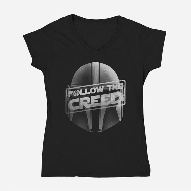 Follow The Creed-Womens-V-Neck-Tee-rmatix