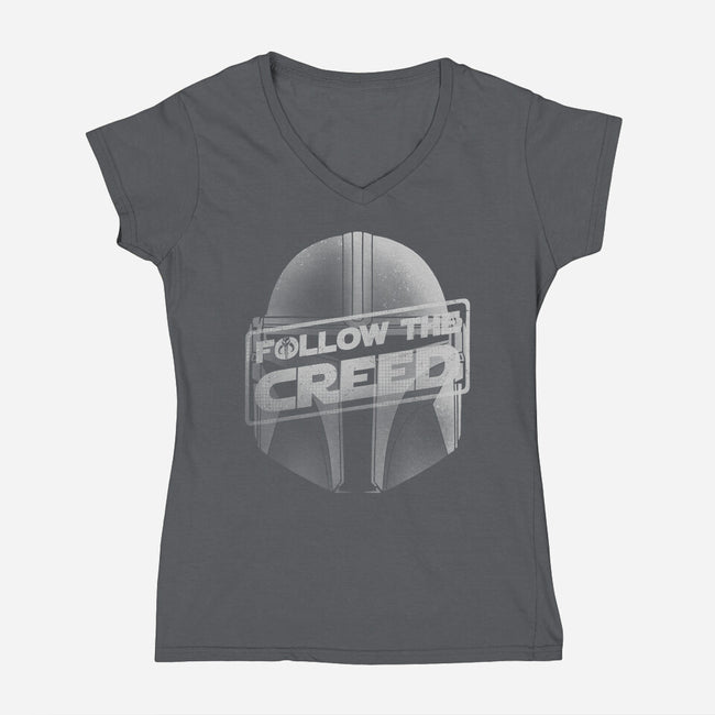 Follow The Creed-Womens-V-Neck-Tee-rmatix