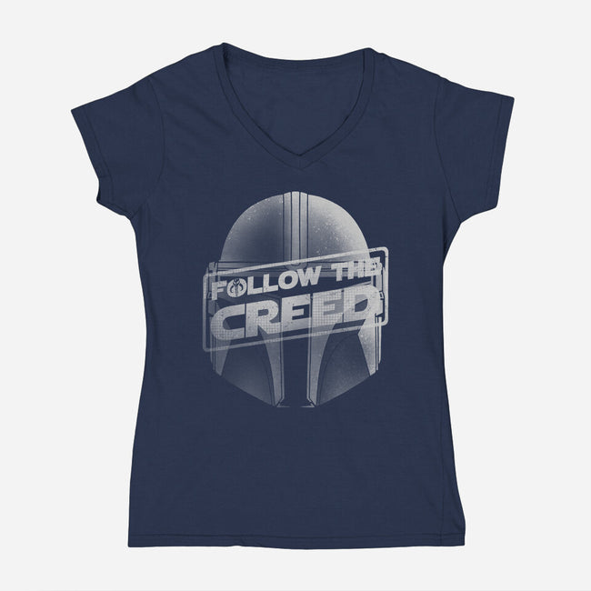 Follow The Creed-Womens-V-Neck-Tee-rmatix