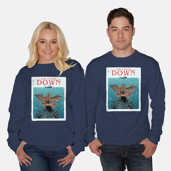 Up Side Jaws-Unisex-Crew Neck-Sweatshirt-sebasebi