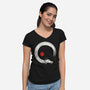 Never Ending Inks-Womens-V-Neck-Tee-sebasebi