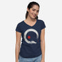 Never Ending Inks-Womens-V-Neck-Tee-sebasebi
