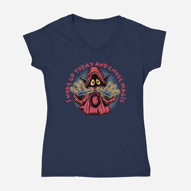 I Woke Up Today And Chose Magic-Womens-V-Neck-Tee-glitchygorilla