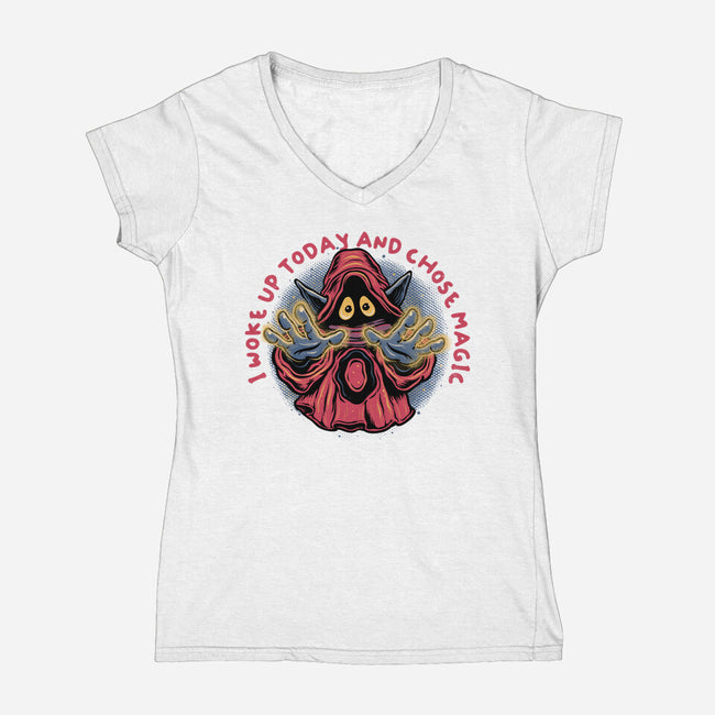 I Woke Up Today And Chose Magic-Womens-V-Neck-Tee-glitchygorilla