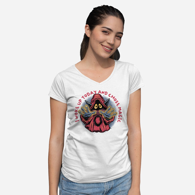 I Woke Up Today And Chose Magic-Womens-V-Neck-Tee-glitchygorilla