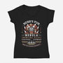 Nebb Bowling Mascot Emblem-Womens-V-Neck-Tee-LAGELANTEE