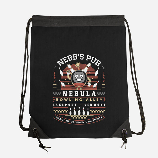 Nebb Bowling Mascot Emblem-None-Drawstring-Bag-LAGELANTEE