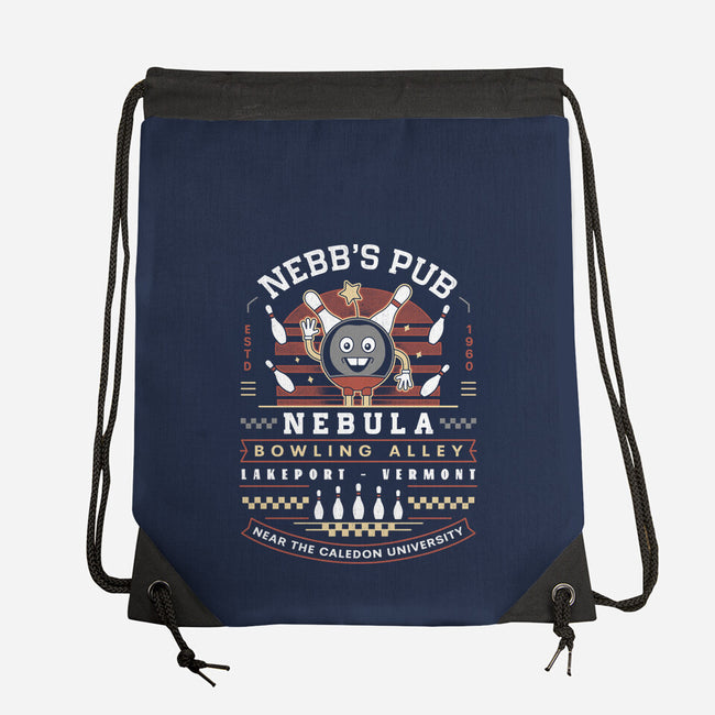 Nebb Bowling Mascot Emblem-None-Drawstring-Bag-LAGELANTEE