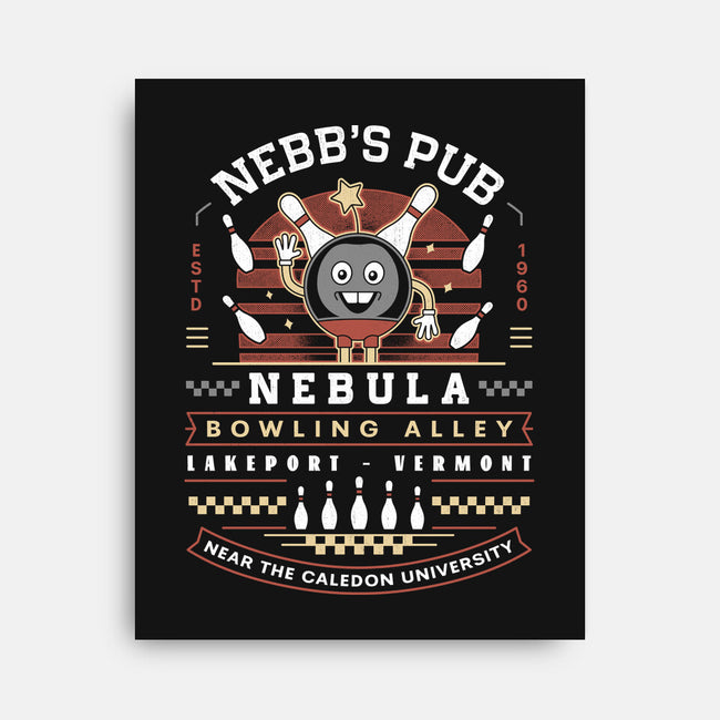 Nebb Bowling Mascot Emblem-None-Stretched-Canvas-LAGELANTEE