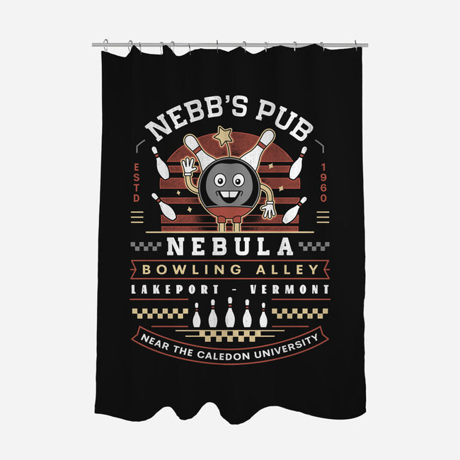 Nebb Bowling Mascot Emblem-None-Polyester-Shower Curtain-LAGELANTEE