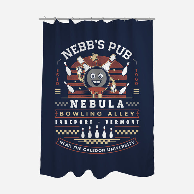 Nebb Bowling Mascot Emblem-None-Polyester-Shower Curtain-LAGELANTEE