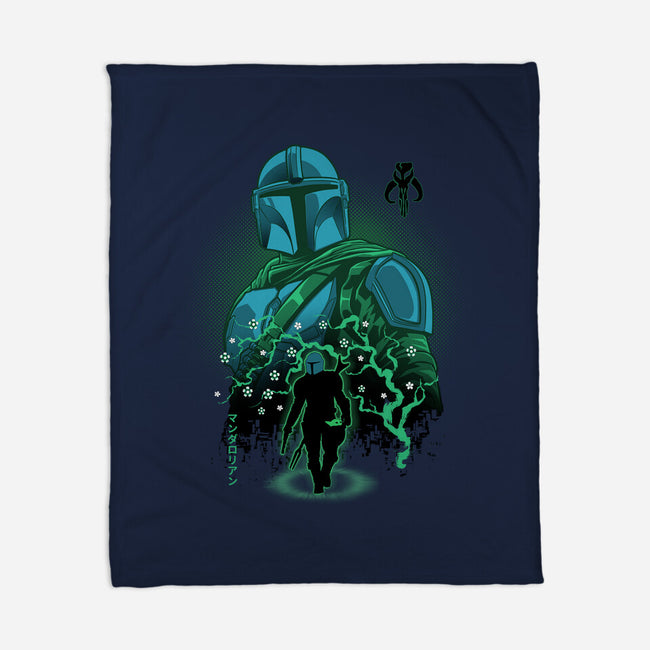 Lone Hunter Shadowwork-None-Fleece-Blanket-Astrobot Invention