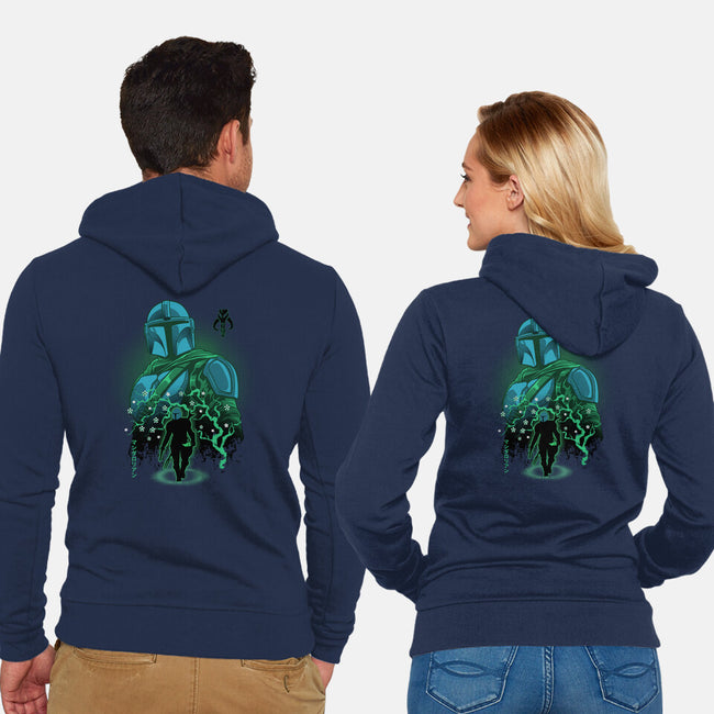 Lone Hunter Shadowwork-Unisex-Zip-Up-Sweatshirt-Astrobot Invention
