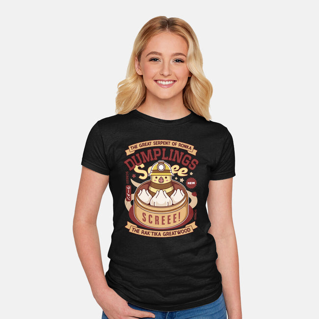Serpent Of Ronka Dumplings-Womens-Fitted-Tee-LAGELANTEE