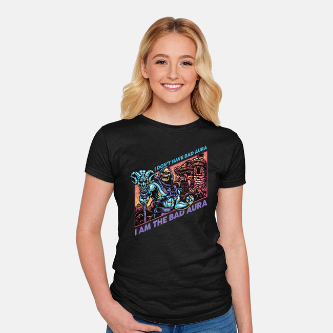 Bad Aura-Womens-Fitted-Tee-glitchygorilla