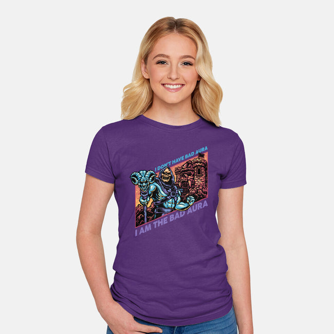 Bad Aura-Womens-Fitted-Tee-glitchygorilla