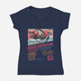The Great Pirate Adventure-Womens-V-Neck-Tee-glitchygorilla