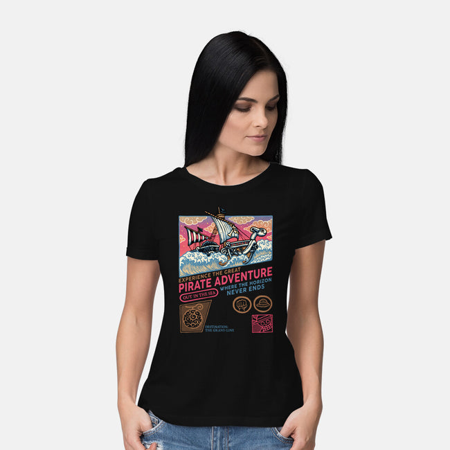 The Great Pirate Adventure-Womens-Basic-Tee-glitchygorilla
