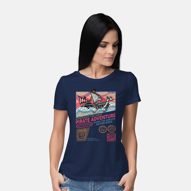 The Great Pirate Adventure-Womens-Basic-Tee-glitchygorilla