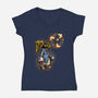 Cast Butterfly-Womens-V-Neck-Tee-nickzzarto