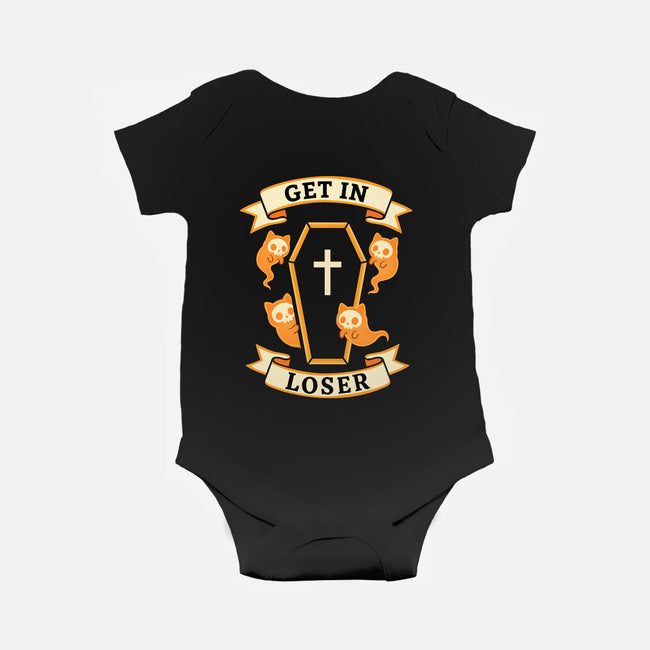 Get In Loser Ghost Cats-Baby-Basic-Onesie-MaxoArt
