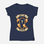 Get In Loser Ghost Cats-Womens-V-Neck-Tee-MaxoArt